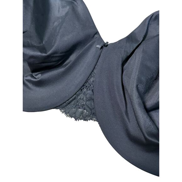 Dominique Lena Bra Women 36 F Soft Sexy Lace Minimizer Back Smoothing Black Lace - Picture 2 of 8